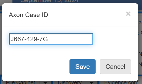 Add Evidence.com case id