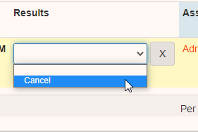 Cancel result