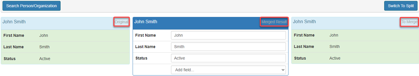 Person Merge/Split