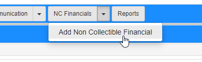 Create non-collectible financial