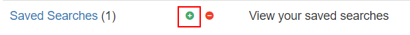 Saved search add button