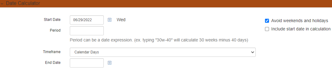 Date calculator gadget that is calculating 3 months and 1 week out from January 1, 2021