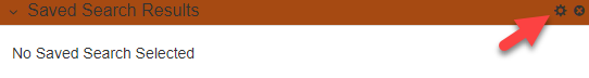 Saved search results configure button