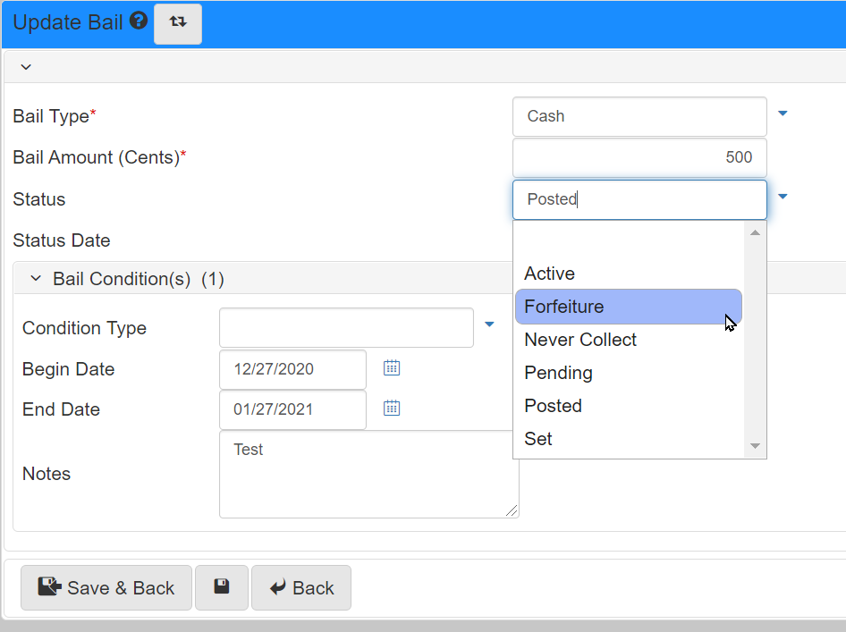 Update Form Bail Forfeit