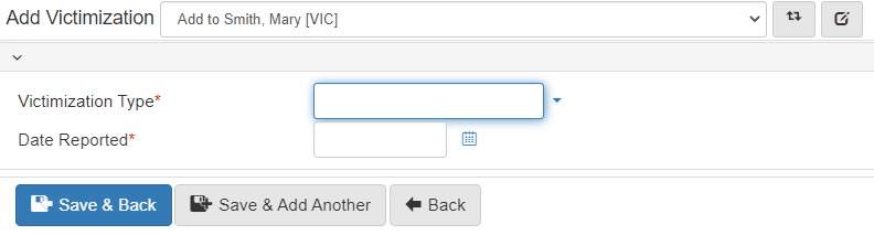 add victimization form