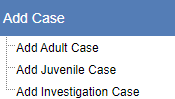 Left navigation Add Case section