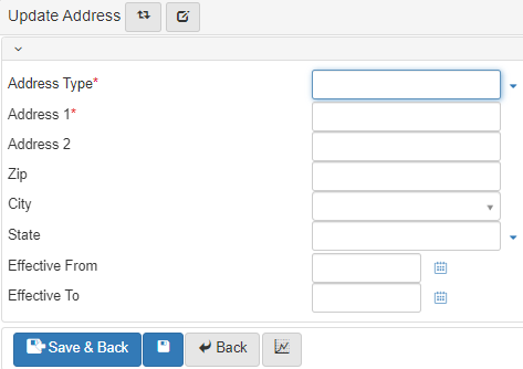 Update address form