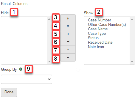 Output configuration dialog