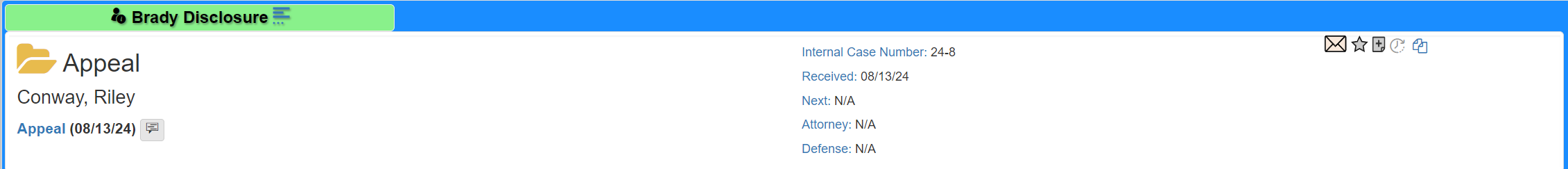 S Directory Person Attribute before the Case Header