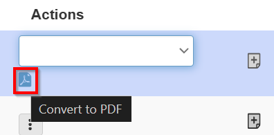 Convert document to PDF