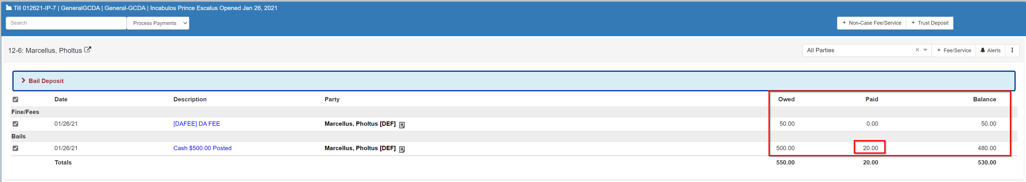 Transfer screen from Cash Receipts Dropdown