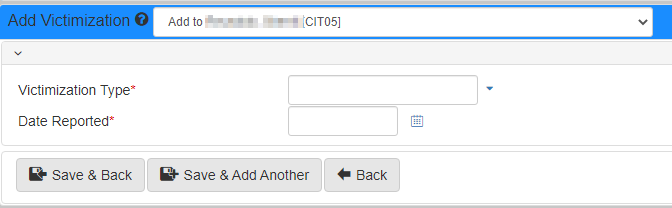 add victimization form