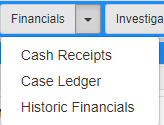 Financials dropdown