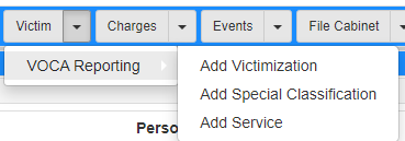 victim dropdown menu