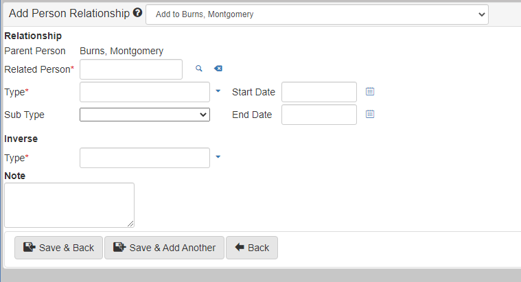 add person relationship form