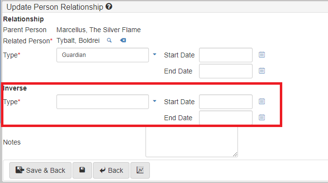 Inverse Relationship Field