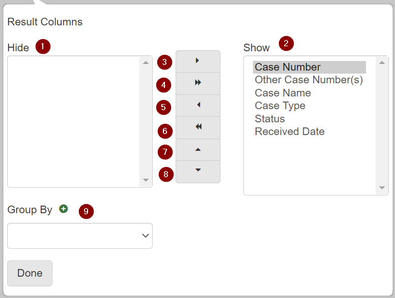 Output configuration dialog