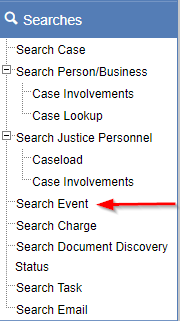 Search Event navigation item