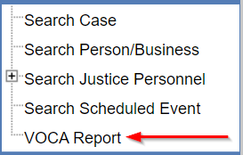 VOCA Report link left nav